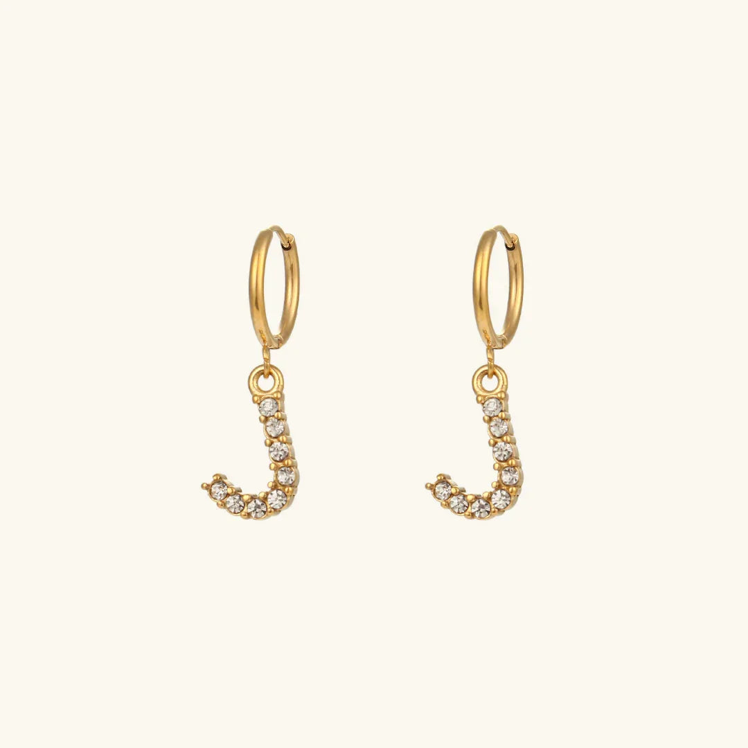 [Gaonasi]Wilhemina Initial Letter Earrings