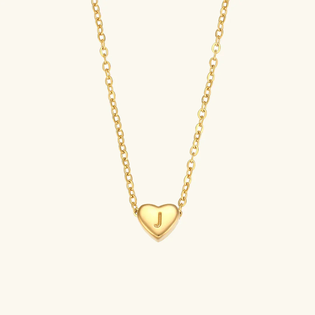 [Gaonasi]Heart Initial Gold Necklace