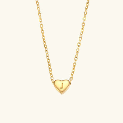 [Gaonasi]Heart Initial Gold Necklace