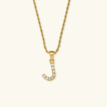 [Gaonasi]Maeve Letter Initial Diamond Necklace