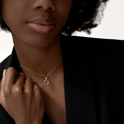 [Gaonasi Jewelry]TRINITY  NECKLACE 1 DIAMOND