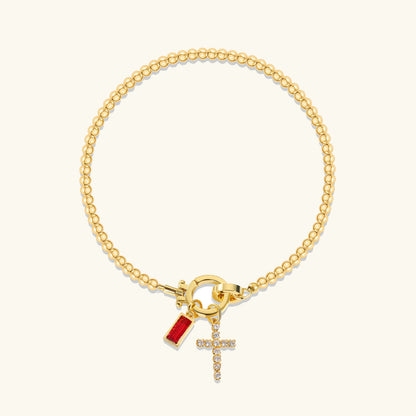 [Gaonasi]Amalia Birthstone Cross Bracelet