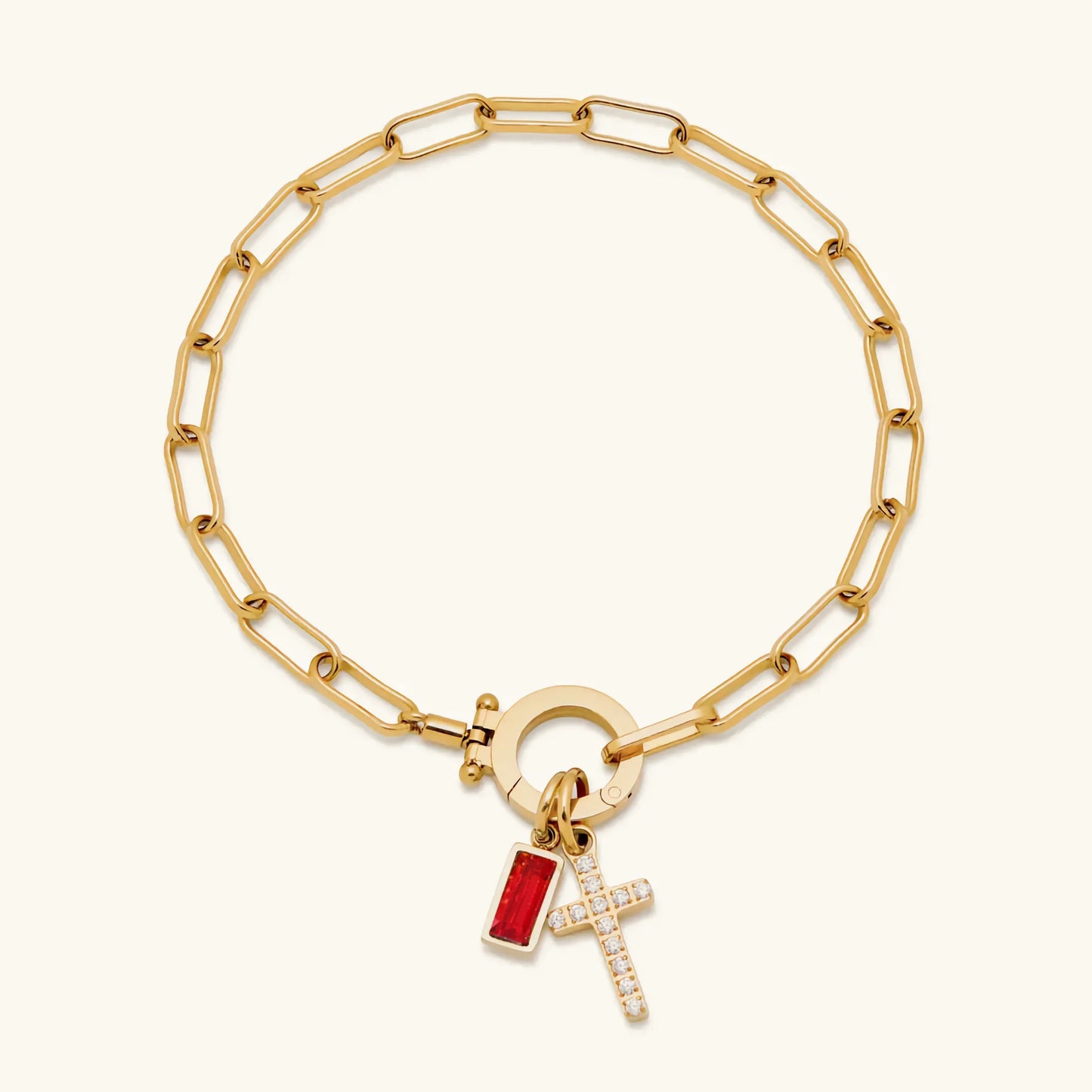 [Gaonasi]Annabella Birthstone Cross Bracelet