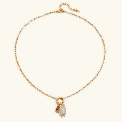[Gaonasi]Caitlin Birthstone Pearl Necklace