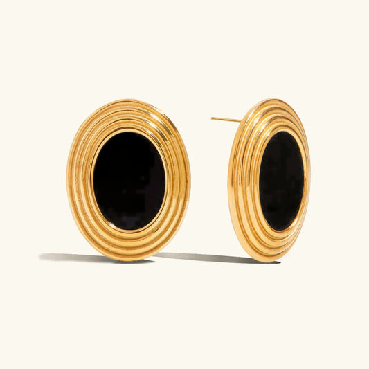 [Gaonasi]Ruthie Gold Enamel Earrings