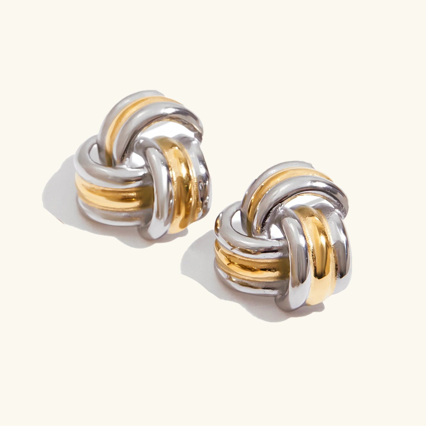 [Gaonasi]Avielle Chunky Gold Knot Earrings