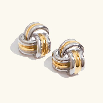 [Gaonasi]Avielle Chunky Gold Knot Earrings