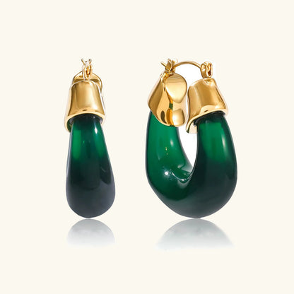[Gaonasi]Leighton Chunky Enamel Hoops