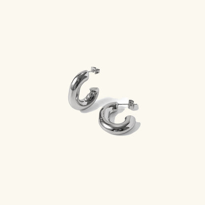 [Gaonasi]Alera Silver Hoops