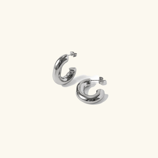 [Gaonasi]Alera Silver Hoops
