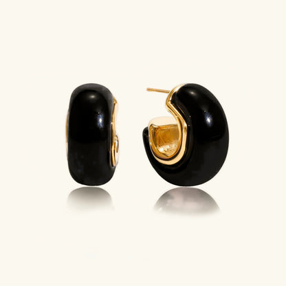 [Gaonasi]Lexi Chunky Enamel Hoops