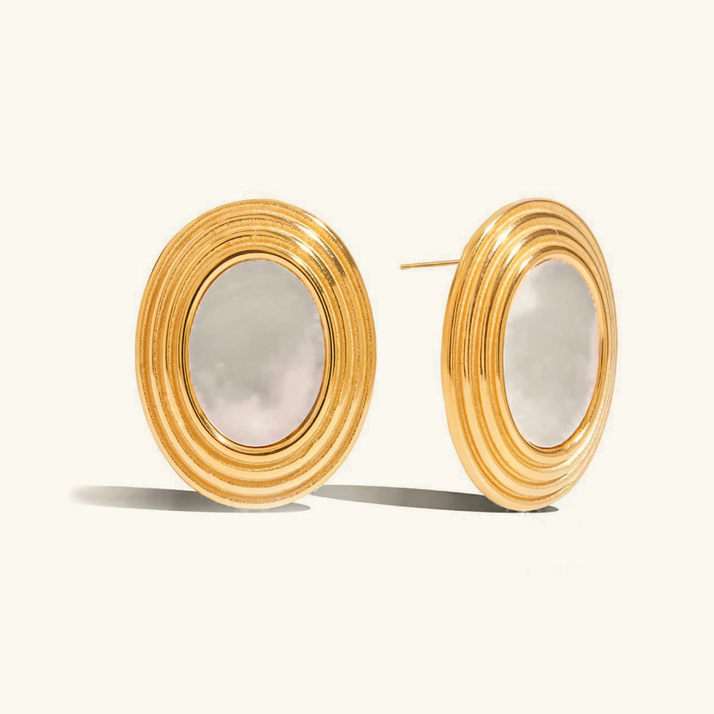 [Gaonasi]Ruthie Gold Enamel Earrings