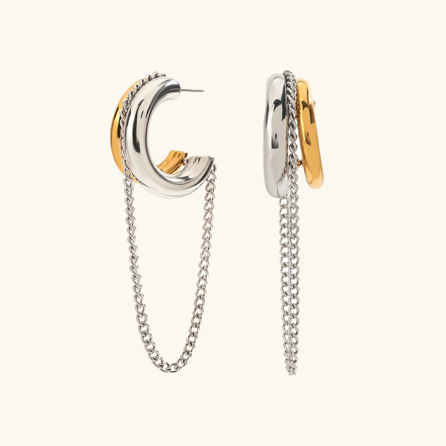 [Gaonasi]Galilea Link Chain Hoops