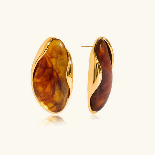 [Gaonasi]Amelise Polished Gemstone Earrings
