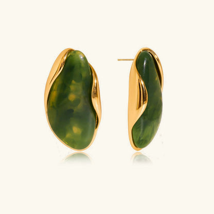 [Gaonasi]Amelise Polished Gemstone Earrings