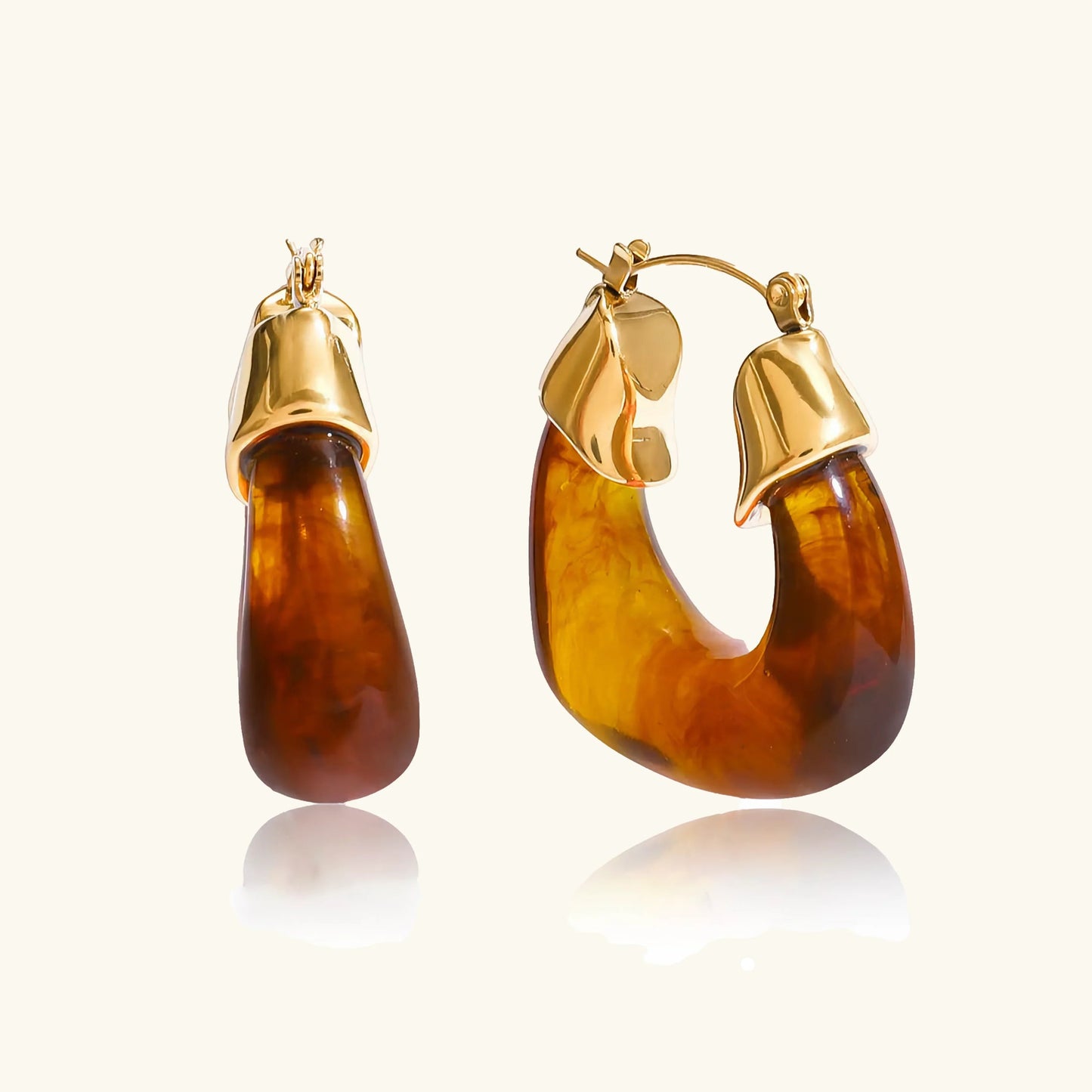 [Gaonasi]Leighton Chunky Enamel Hoops