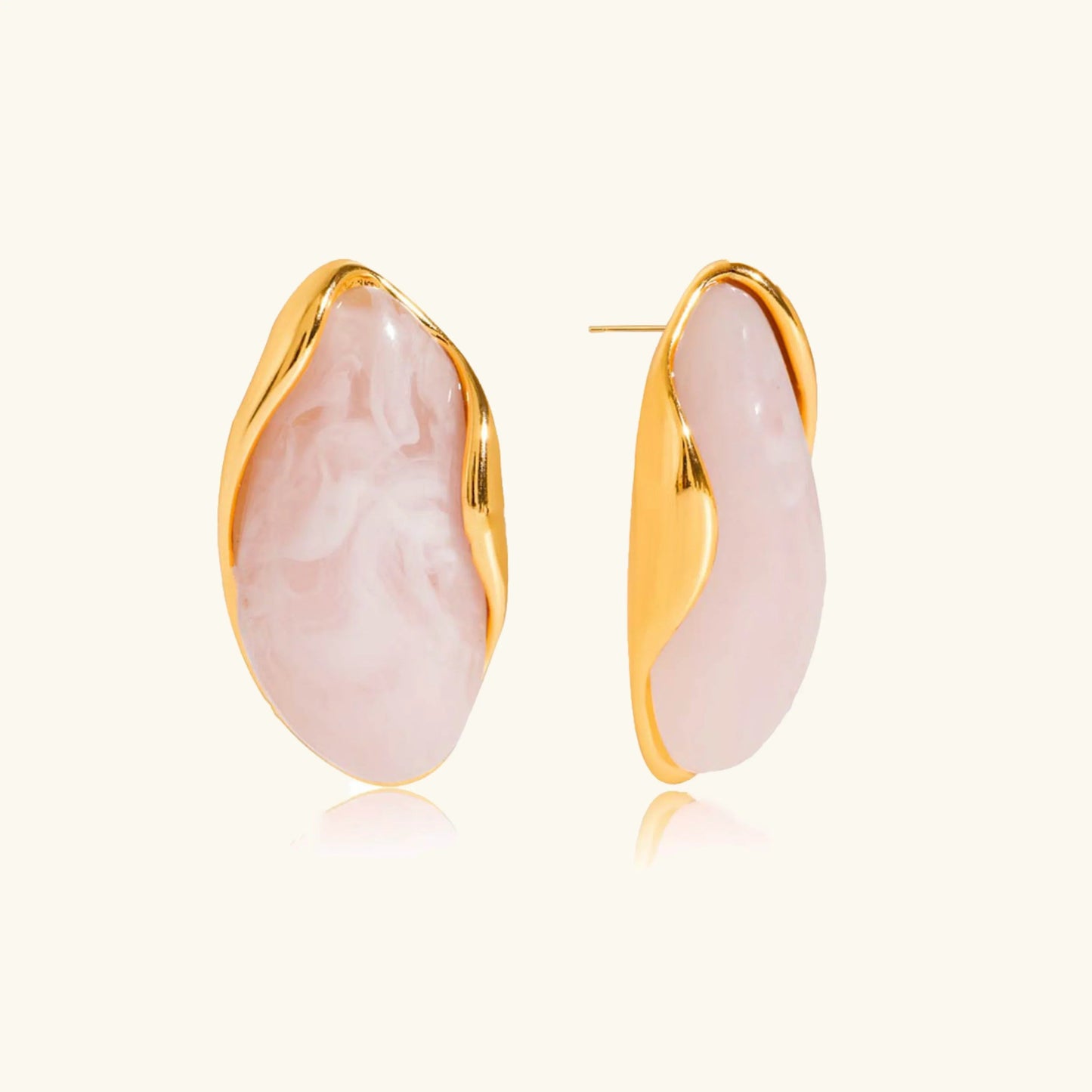 [Gaonasi]Amelise Polished Gemstone Earrings