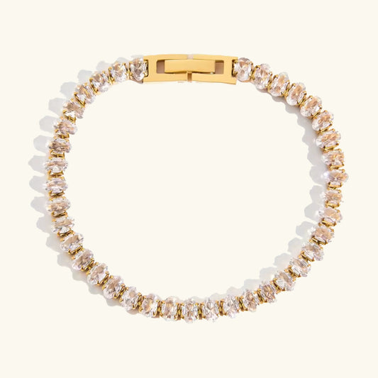 [Gaonasi]Avaria Oval Cut Tennis Bracelet