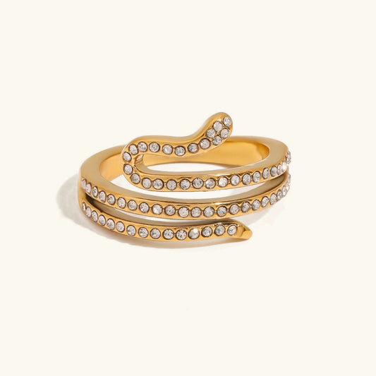 [Gaonasi]Serpentina Layered Diamond Ring