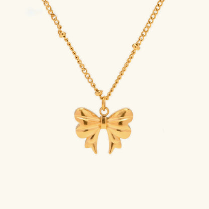 [Gaonasi]June Bow Necklace