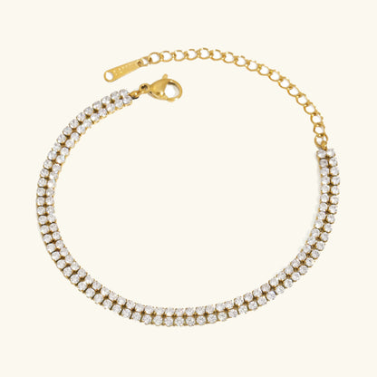 [Gaonasi]Celene Layered Tennis Bracelet