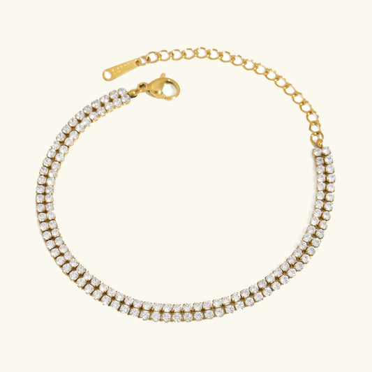 [Gaonasi]Celene Layered Tennis Bracelet