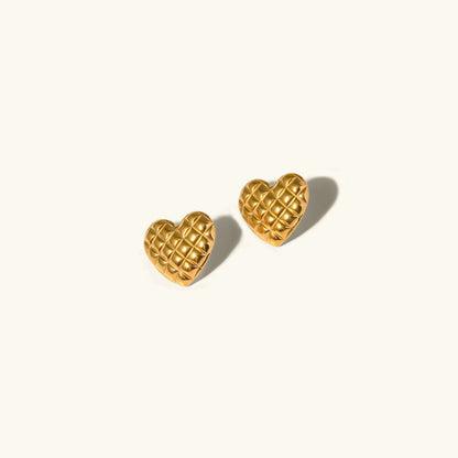 [Gaonasi]Irina Gold Heart Earrings