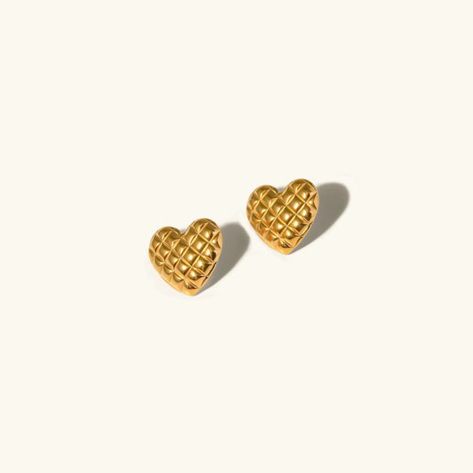 [Gaonasi]Irina Gold Heart Earrings