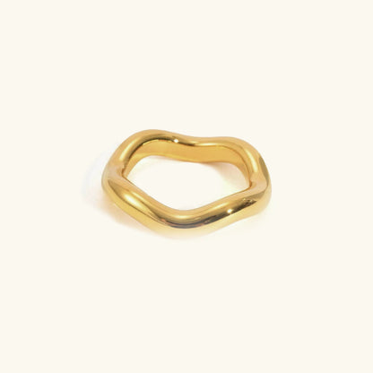 [Gaonasi]Lunaria Gold Wave Ring