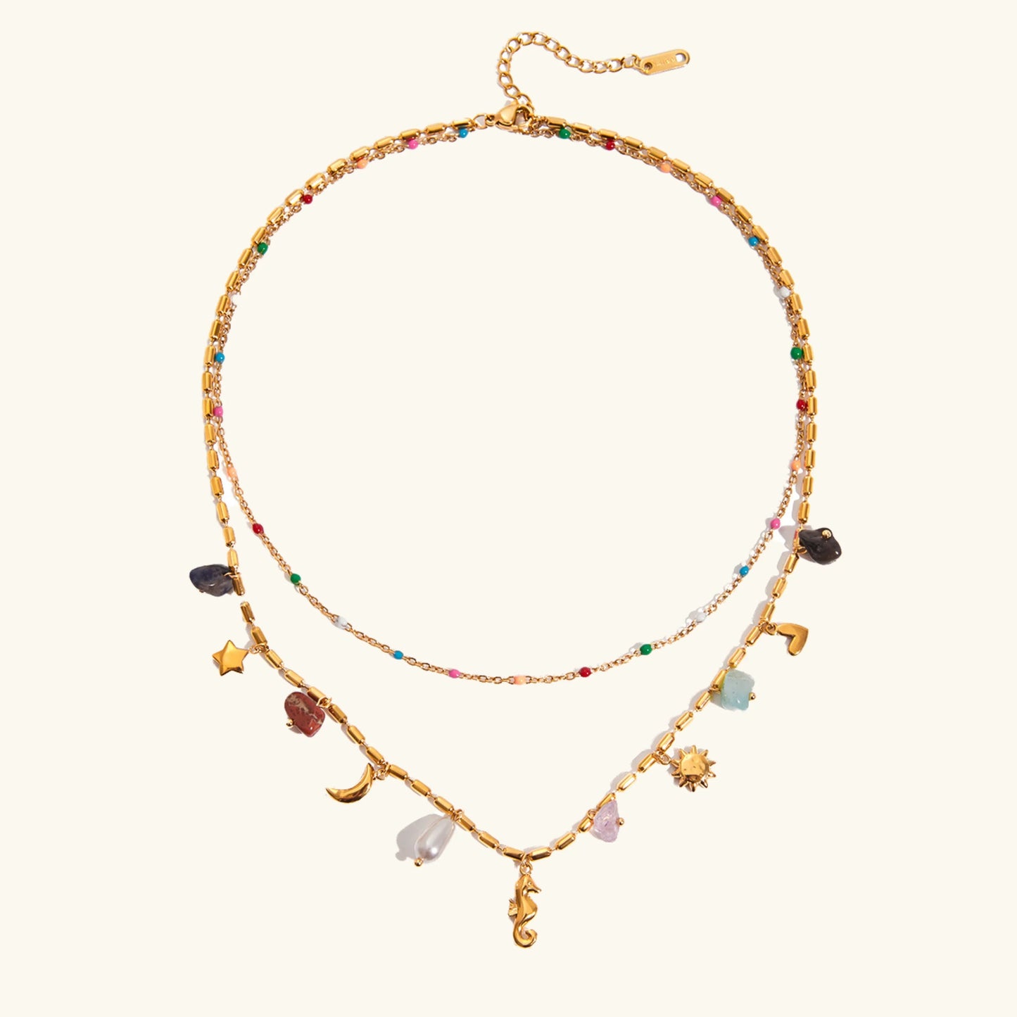 [Gaonasi]Cambria Coastal Charm Layered Necklace