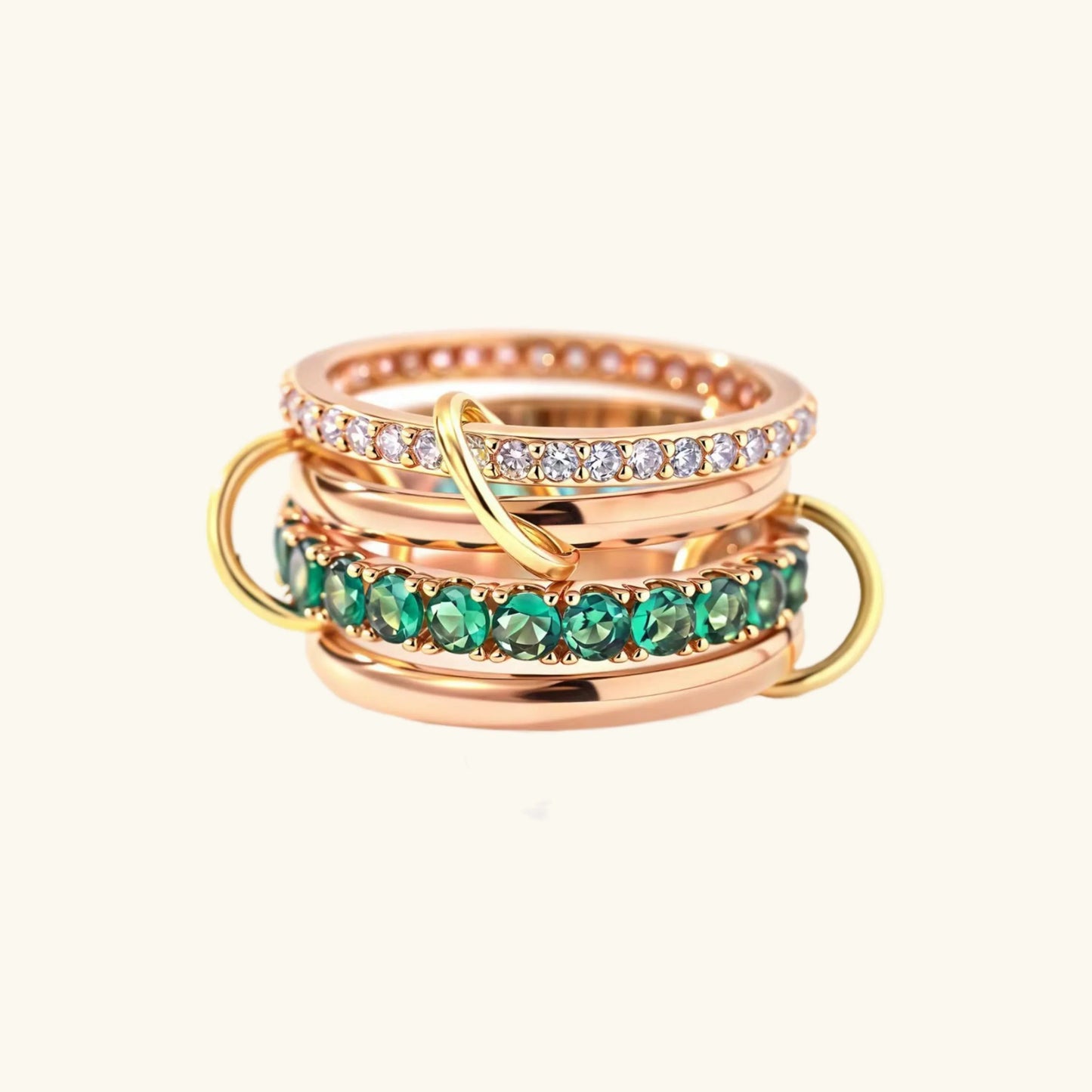 [Gaonasi]Imani Stacked Diamond Ring