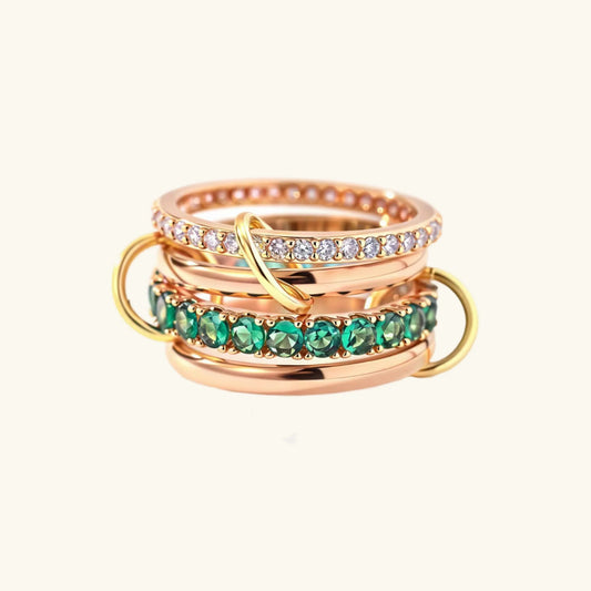 [Gaonasi]Imani Stacked Diamond Ring