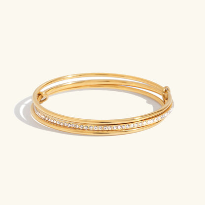 [Gaonasi]Quinley Stacked Diamond Bracelet