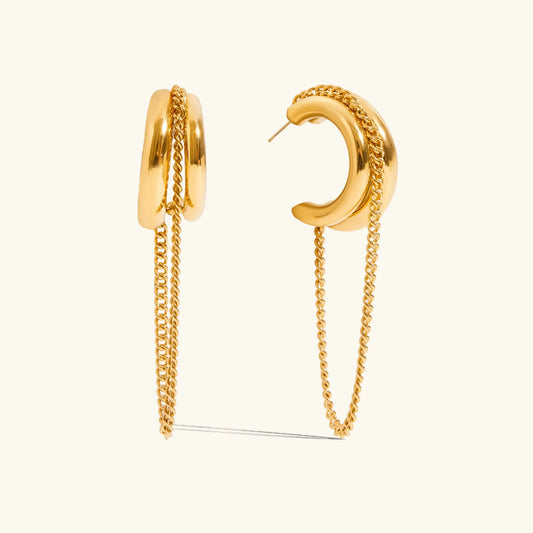[Gaonasi]Galilea Link Chain Hoops