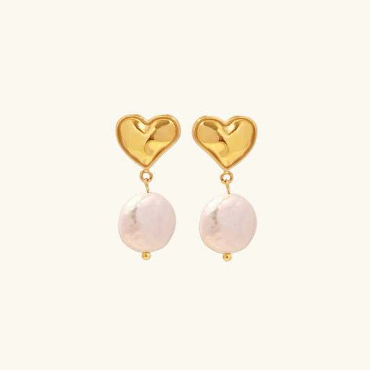 [Gaonasi]Blanche Freshwater Pearl Earrings