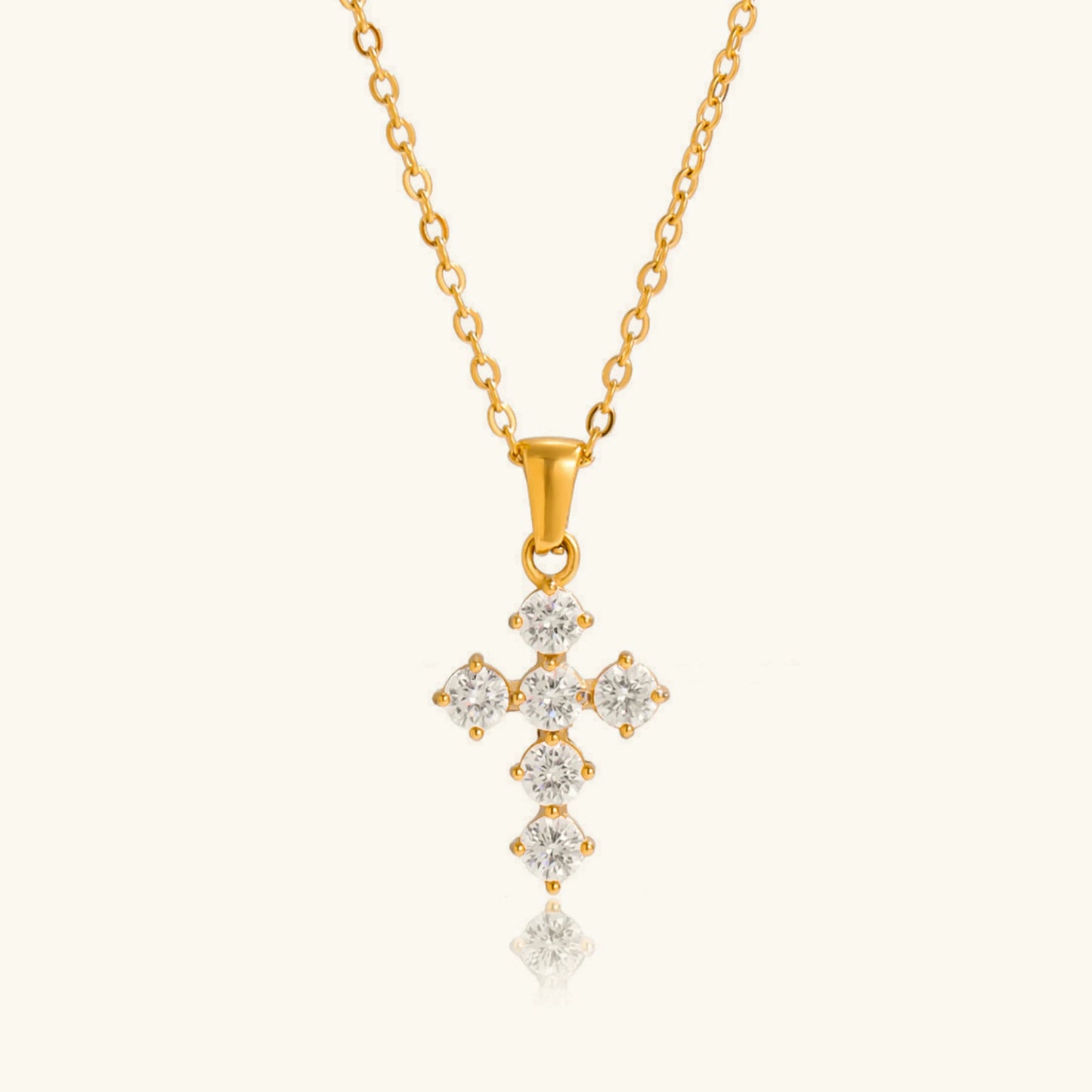 [Gaonasi]Wynter Diamond Cross Necklace