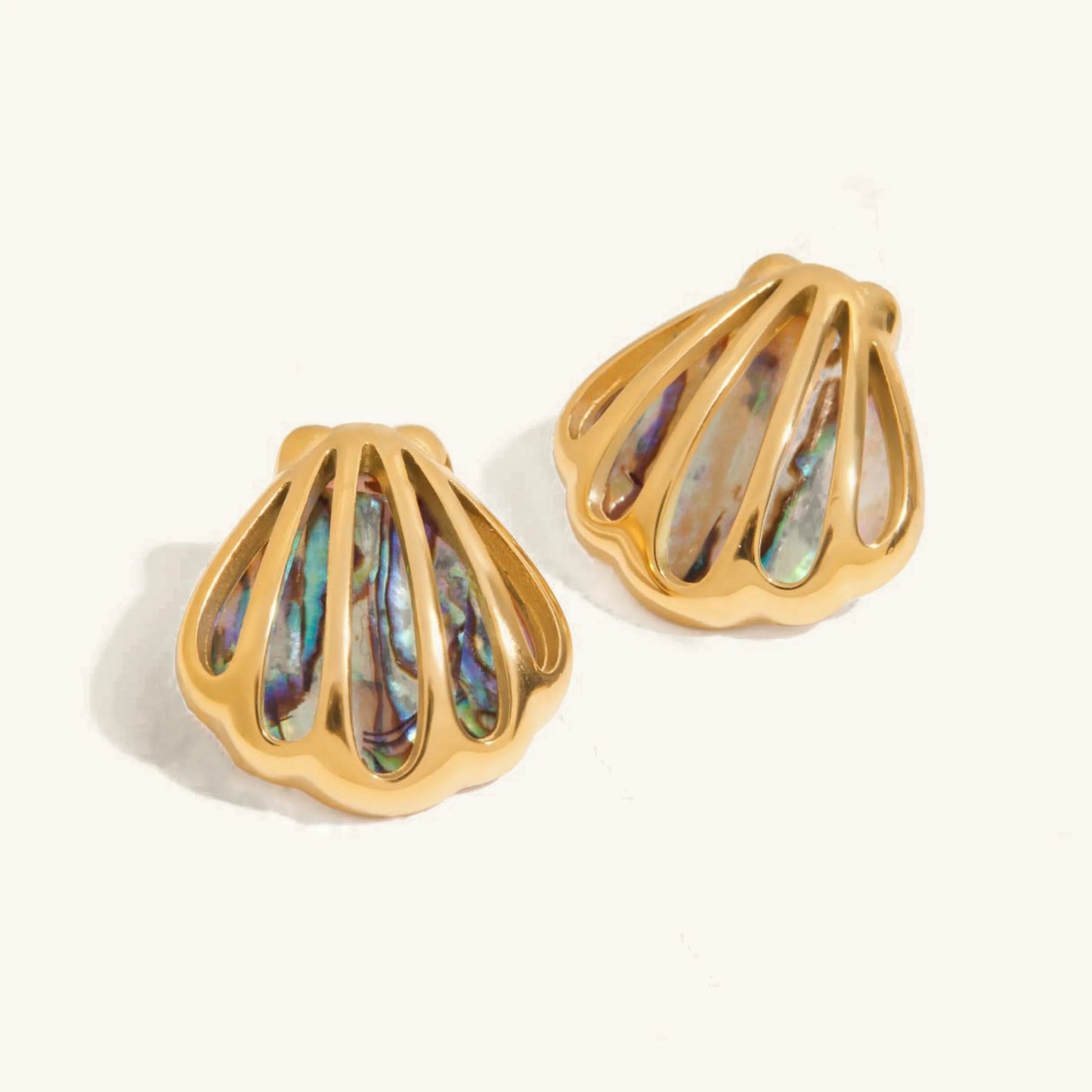 [Gaonasi]Nixie Gold Seashell Earrings