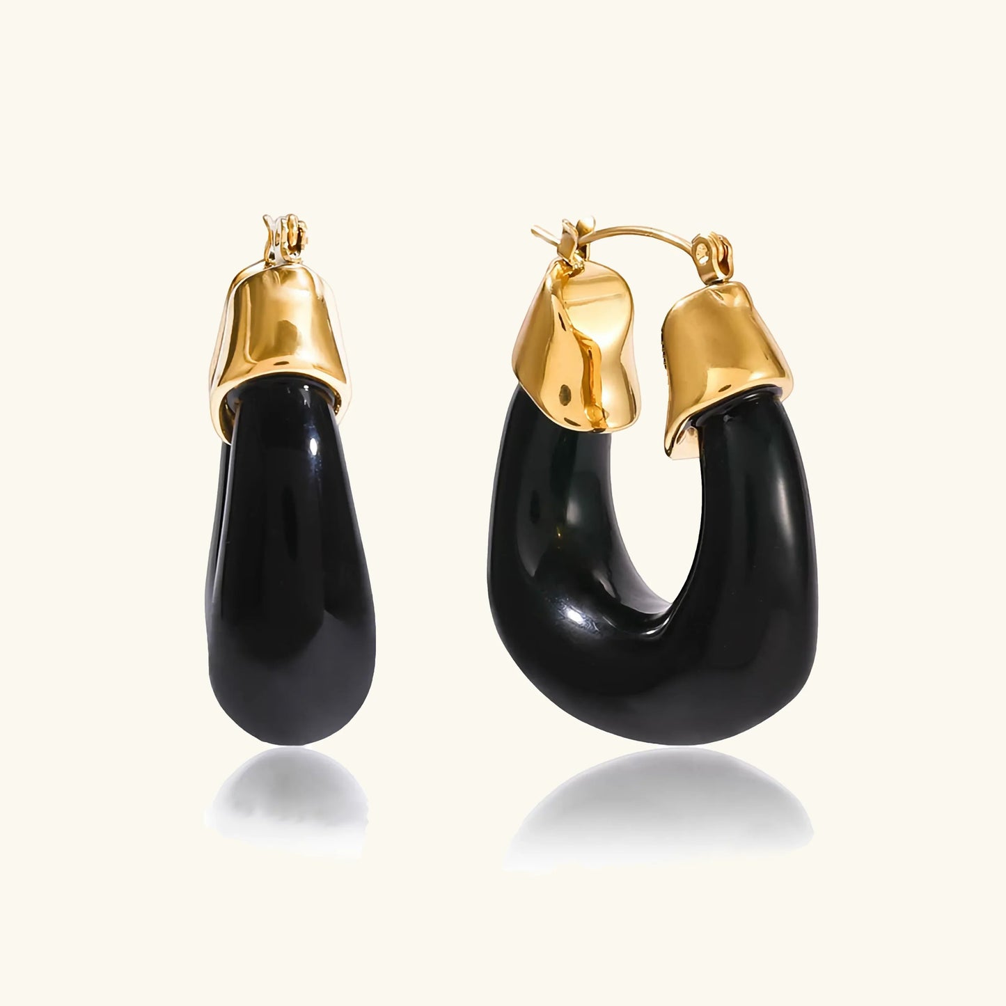 [Gaonasi]Leighton Chunky Enamel Hoops