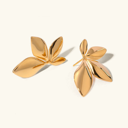 [Gaonasi]Velle Gold Petal Earrings
