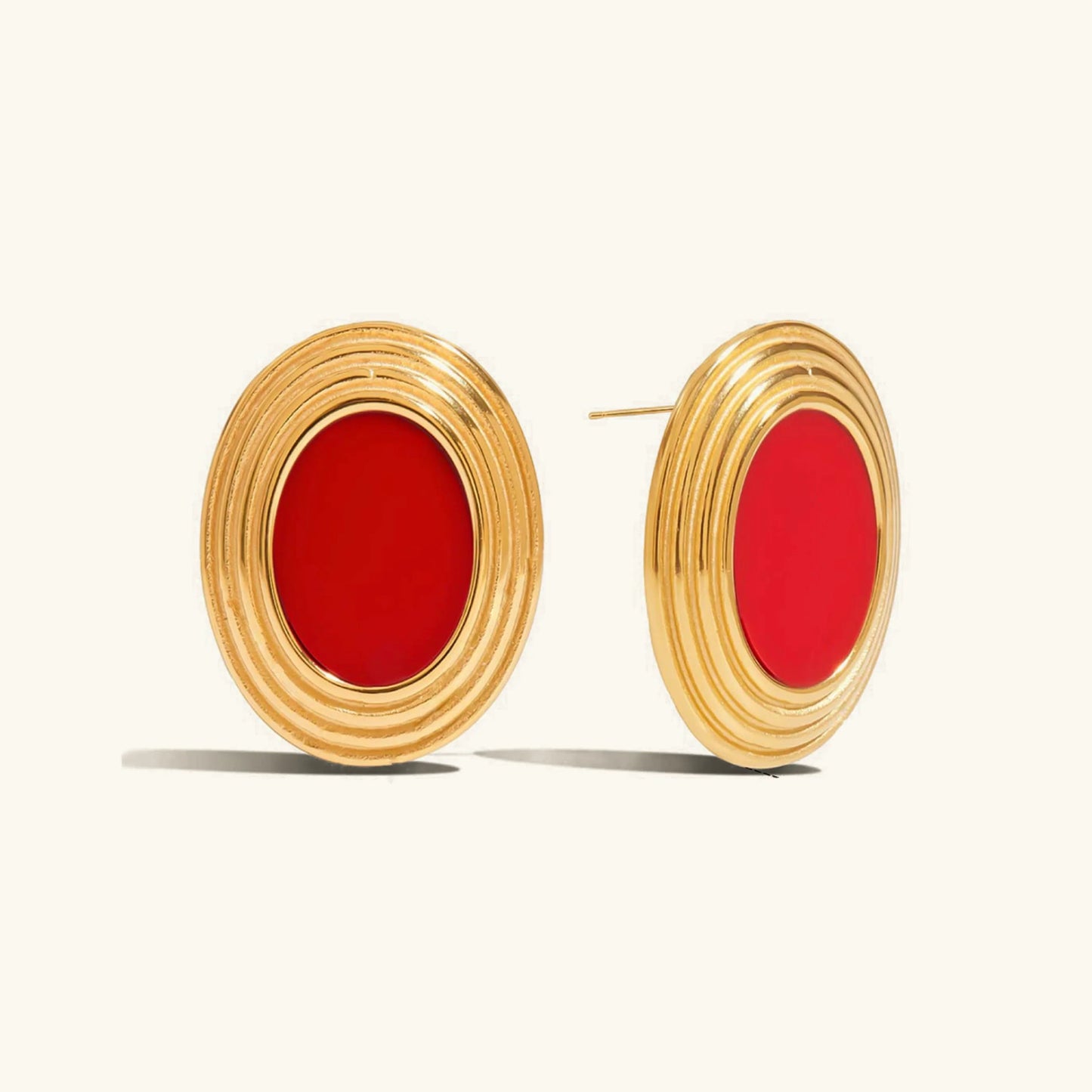 [Gaonasi]Ruthie Gold Enamel Earrings