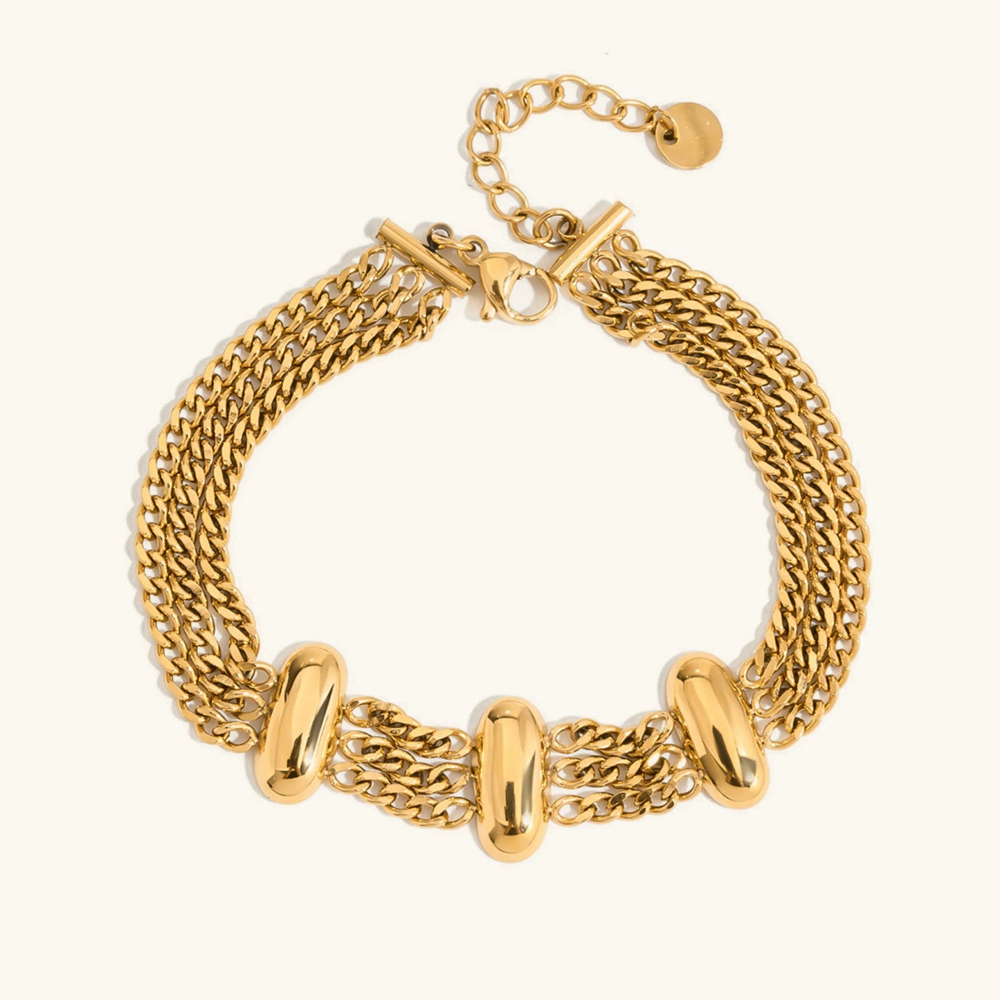 [Gaonasi]Kathleen Layered Chain Gold Bracelet