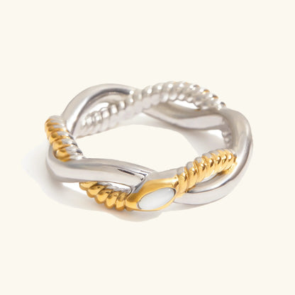 [Gaonasi]Nerisse Two-Tone Twist Ring