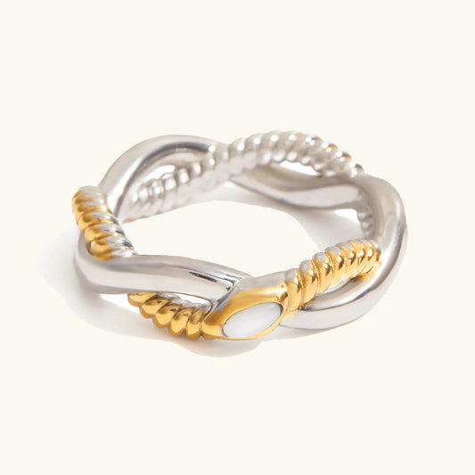 [Gaonasi]Nerisse Two-Tone Twist Ring