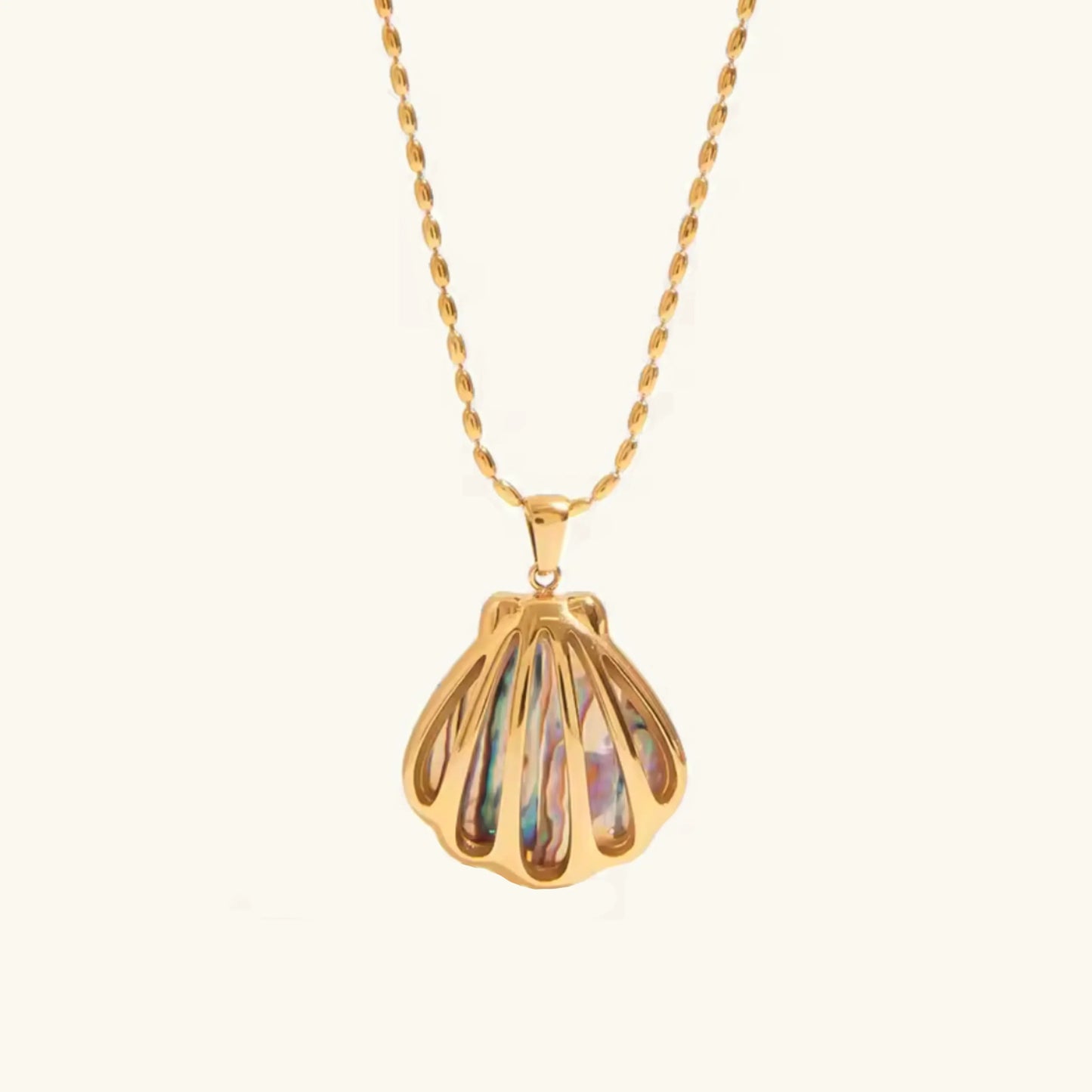 [Gaonasi]Nixie Gold Seashell Pendant