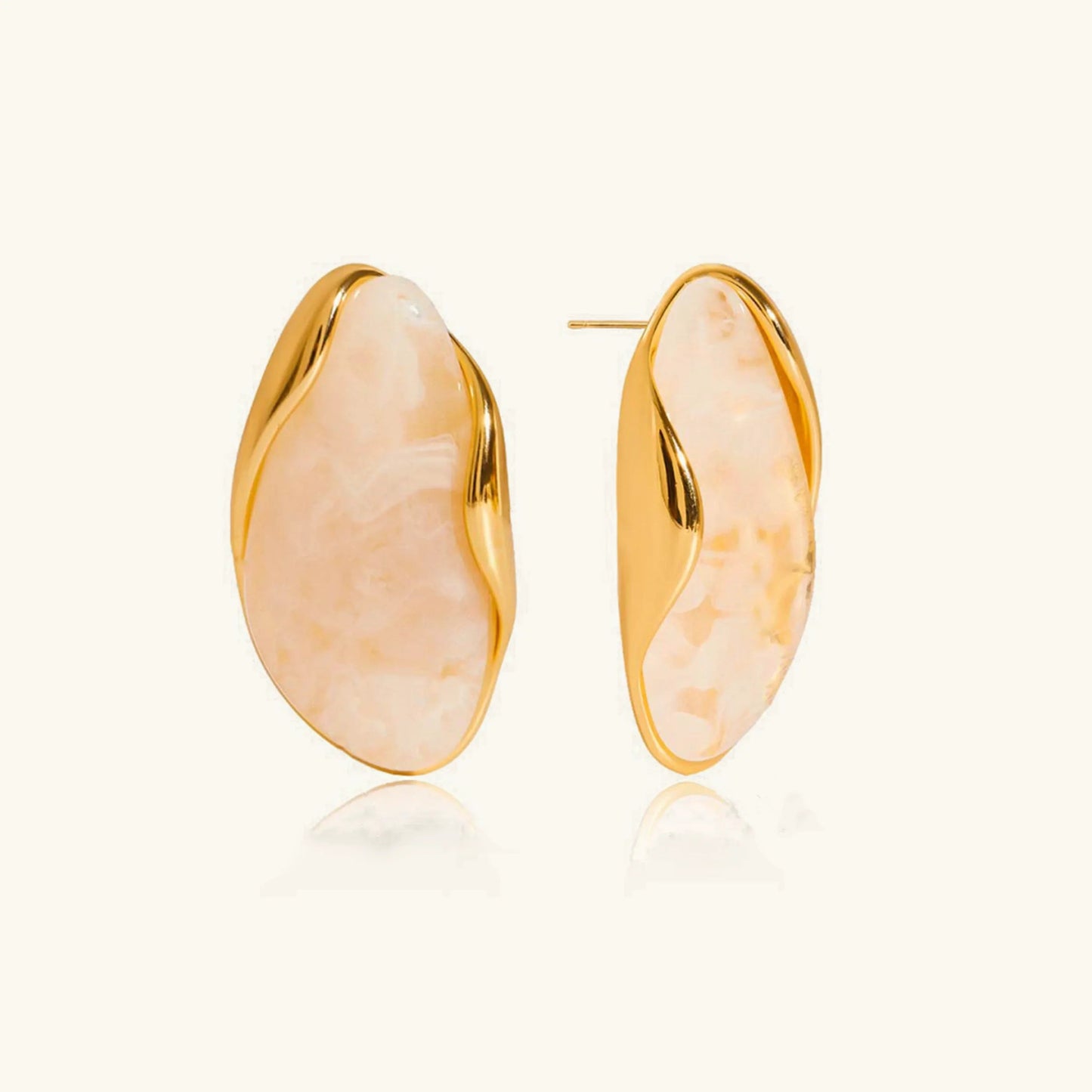 [Gaonasi]Amelise Polished Gemstone Earrings