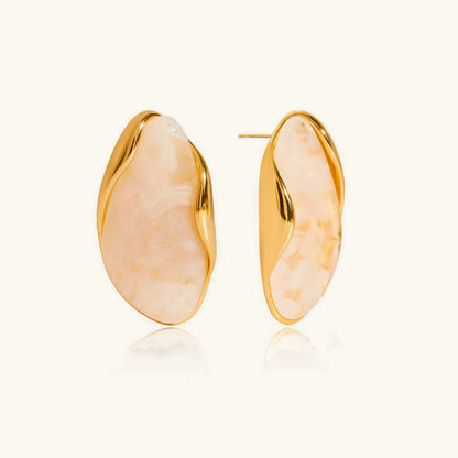 [Gaonasi]Amelise Polished Gemstone Earrings