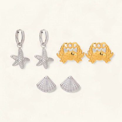 [Gaonasi]Cheyenne Seaside Essential Earrings Bundle
