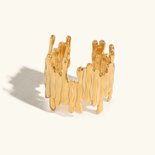 [Gaonasi]Zoella Abstract Gold Ring
