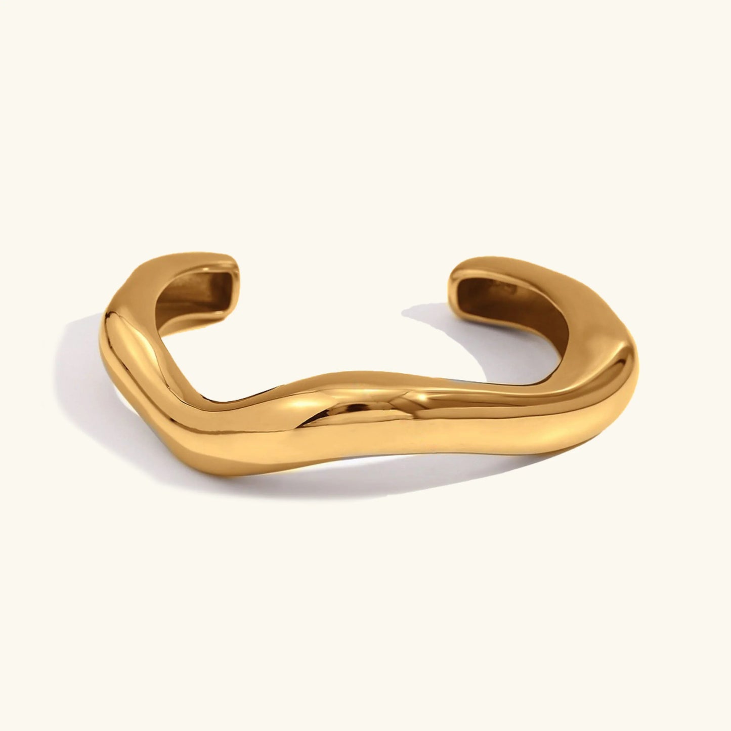 [Gaonasi]Zaria Asymmetrical Gold Bangle