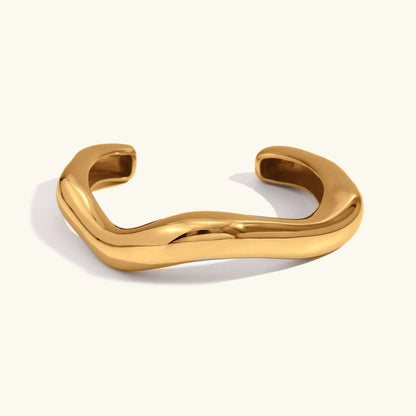 [Gaonasi]Zaria Asymmetrical Gold Bangle